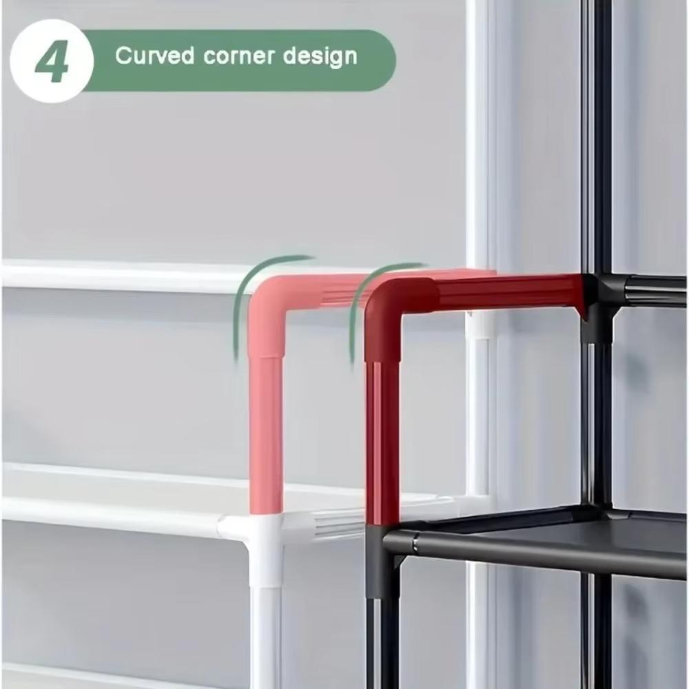 Clothes Hanger Multi-Layer Shoe Rack Doorway DIY Hat And Shoes Shelf Simple Floor-Standing Living Room Organizer Storage Racks
