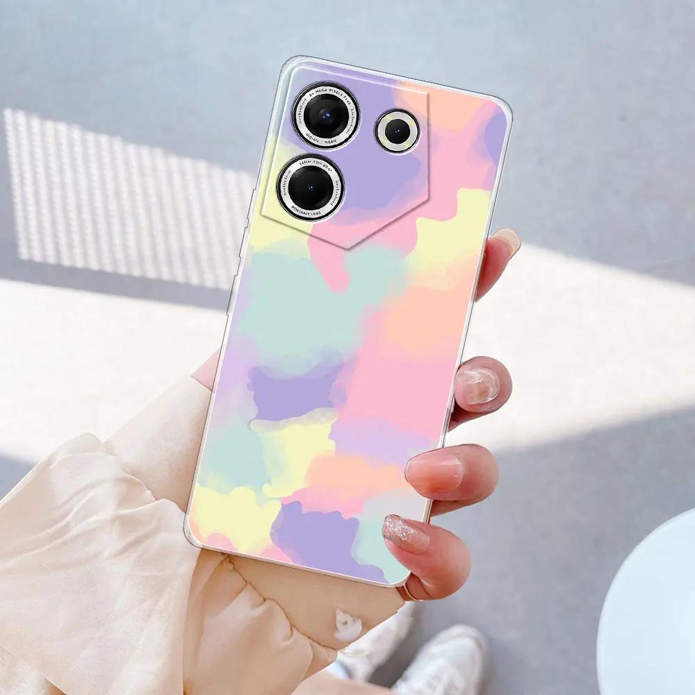 Для Tecno Camon 20 Pro 5G Чехол Прозрачный Силиконовый Мягкий ТПУ Чехлы для Телефона Чехол Для Tecno Camon 20 Coque Для Tecno Camon 20 Pro Fundas