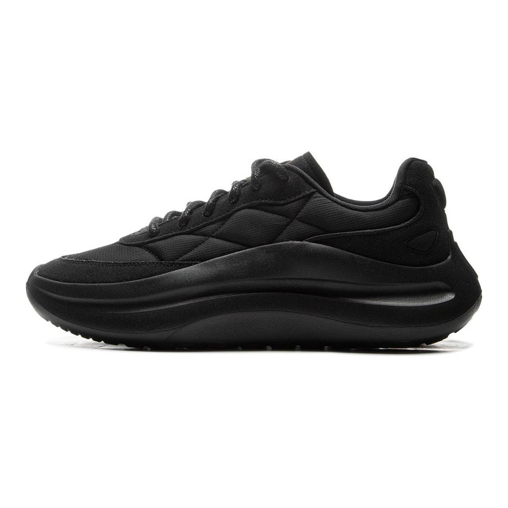Li Ning Cloud Wave Кружево Амортизация Нескользящие Износостойкие Легкие Низкие Повседневные Туфли Мужские Черные AGLU299-2
