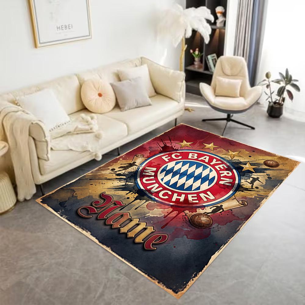 Bayern Munich Fan Artwork Area Rug Perfect for Game Room Foyer Decorate room Living Rooms Anti-slip Rug Office home decor