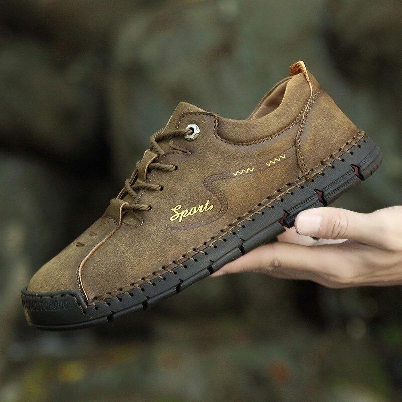 Men Sneakers Fashion Men Casual Shoes Leather Handmade Breathable Man Shoes Luxury Mens Loafers Moccasins Adult Footwear
