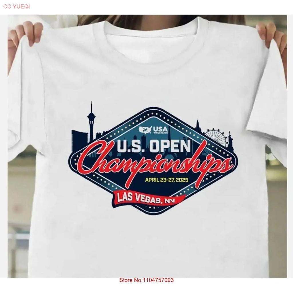 USA Wrestling 2025 U S Open Футболка Все Размеры Для Фанатов винтажный Стиранный Топ Для Повседневной Носки Повседневный Универсальный Слегка Дышащий