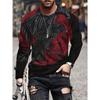 Sport Wear Men Animal Simple T Shirts Autumn Round Neck Tees Long Sleeve Top Men's Spring Plus Size 3d Print T Shirt