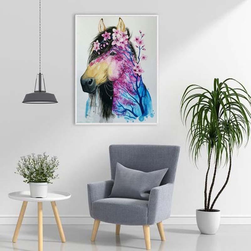 DIY Лошадь 5D алмазная живопись полная круглая дрель смола животное Алмазная вышивка наборы крестиков домашний декор настенный художественный подарок