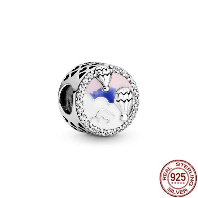 Подвеска-клипса, подвеска из стерлингового серебра 925 пробы, подходит для браслета, женский ювелирный подарок, красочный единорог, радуга