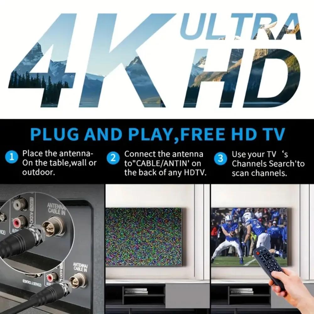 3000Miles телевизионная антенна 8K 25 с высоким коэффициентом усиления HD TV цифровая приставка DVB-T2 EU Plug Booster активный внутренний усилитель для автомобиля RV travel smart tv