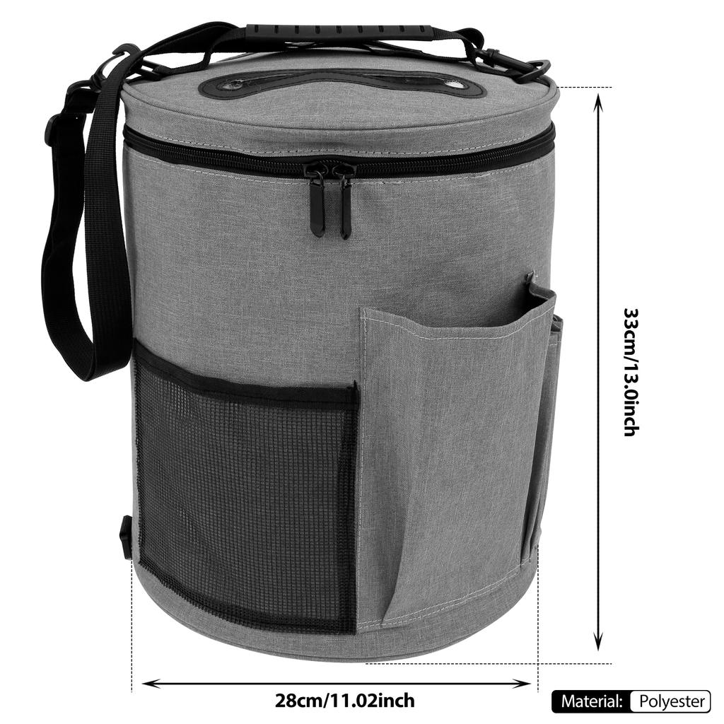 Сумка для хранения вязальных инструментов, органайзер для пряжи, сумка-тоут, большая вместимость, портативная, с передними спицами и крючками, карманом