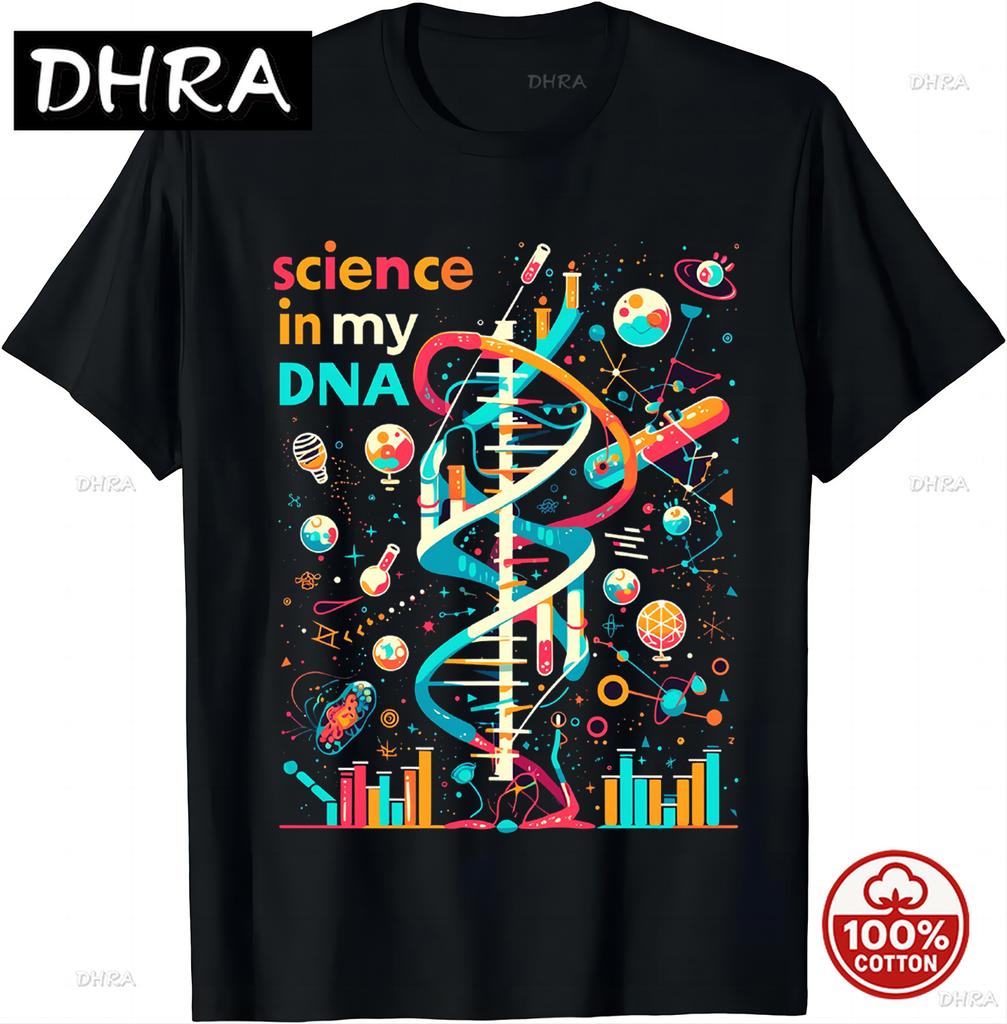 Science Is In My Genes Dna Bio Teacher Nerd Funny Science Tshirt Unisex Cotton Loose Soft Clothing Graphic T Shirts Camisetas