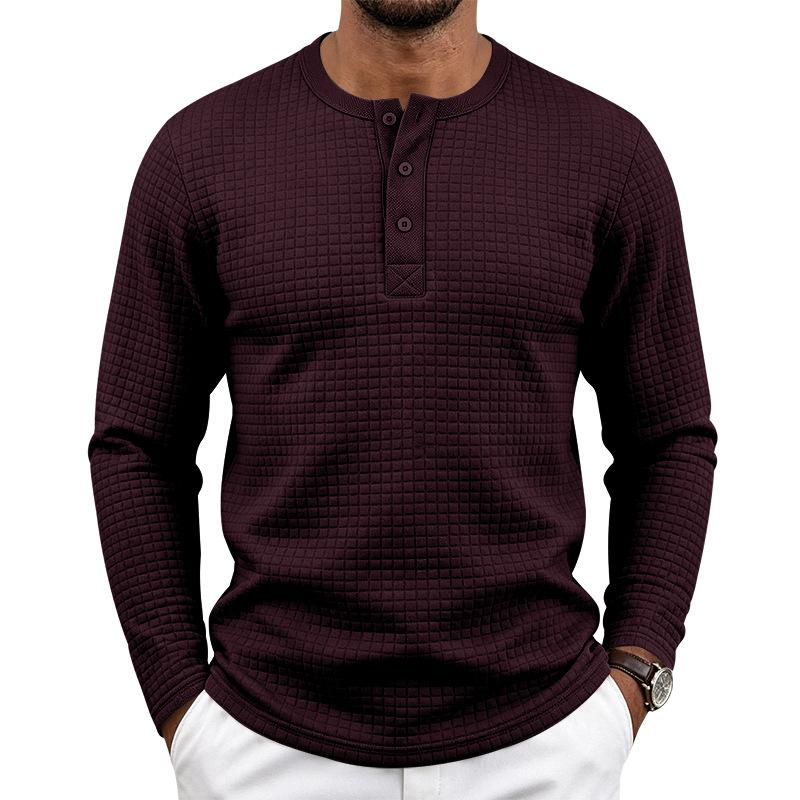 Men S Vintage Loose Fit Long Sleeve Henley T Shirt