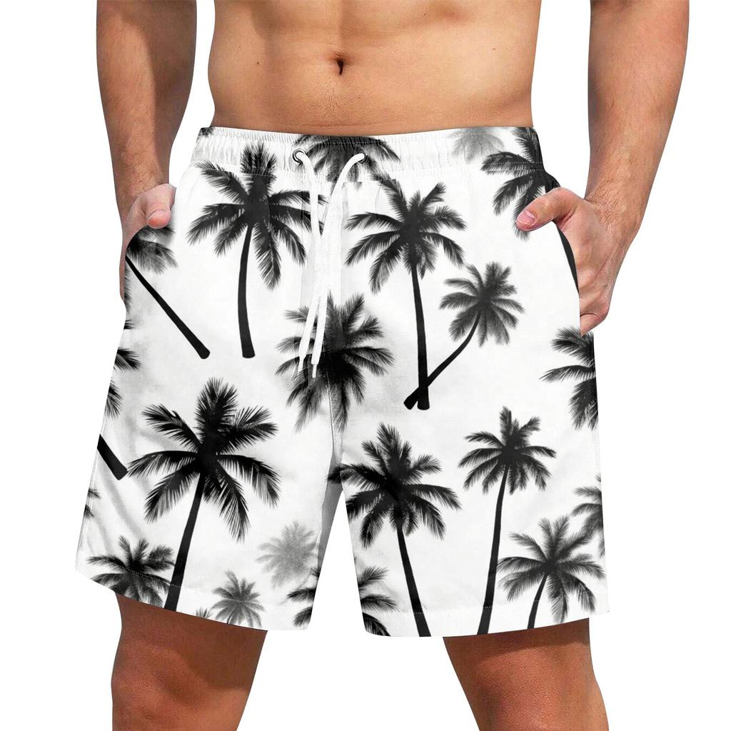Men's Hawaiian Lace-up Shorts Casual Pants