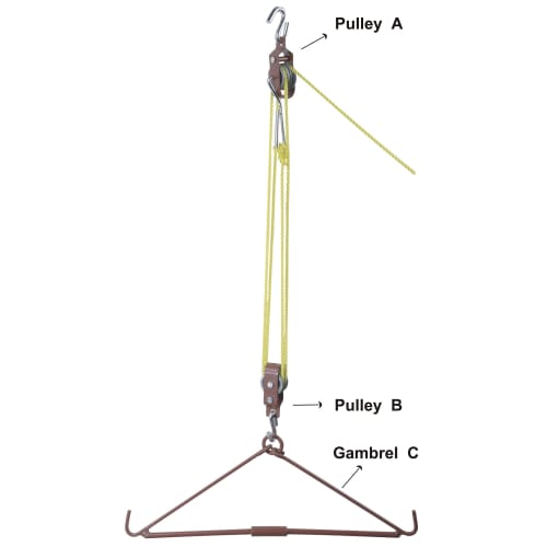Tourbon Big Game Hoist for Hunting, Hanging and Butchering Game, Pulley & Hanger, Gambrel Deer Tool