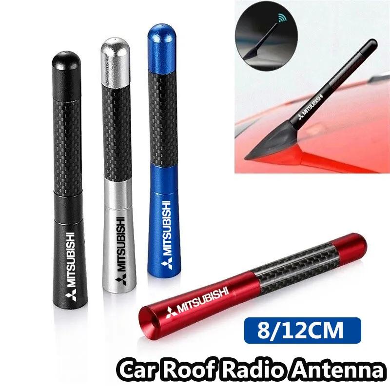 8/12CM Car Roof Radio Antenna for Mitsubishi Ralliart Lancer ASX Pajero Outlander Eclipse Carbon Fiber Signal Aerial Sticker