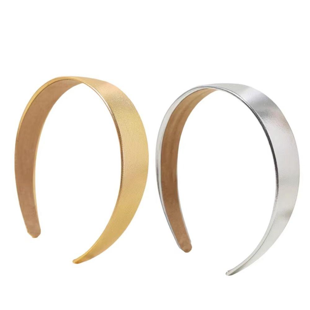 Glossy Leather Headband 3CM Width Simple Headwear Fashionable Face Wash Headband  Party Look