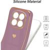 Coque pour Xiaomi Redmi Note 15 5G/4G, Silicone Protection Antichoc Slim Motif Cœur - Violet