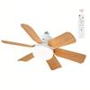 1pc Wood Grain Square Leaf Ceiling Fan Light,Ceiling Fan With A Remote Control MultifunctionalEasy To Install, Perfect For Bathroom, Bedroom