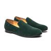 Men’s Loafers Dress Shoes Green Suede Party Nightclub Smoking Shoes Men Coffee Retro Flats Tuxedo Wedding Blazers Saddle Shoes Large Size