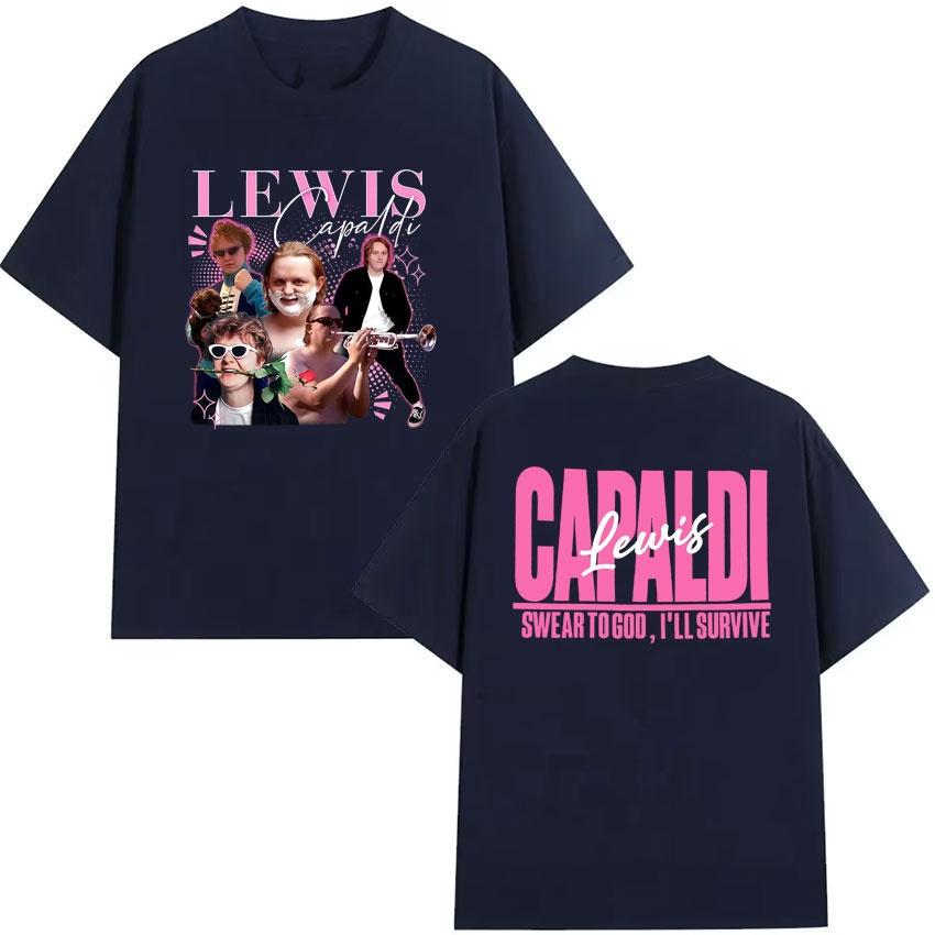 2026 SpringSummer Fashion Singer Lewis CCapaldi World Tour Unisexs Gothic Super Cotton Tshrit Comfort Tide Shortsleeved Shirt