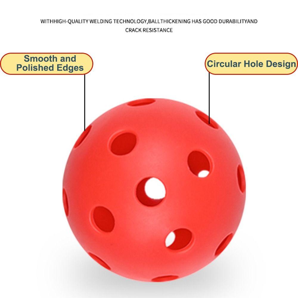 6pcs PVC Pickle Balls with Bag Balanced Competition Ball Portable Pickleball Balls Indoor