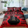 Home Living Luxury 3D Rock Music Bedding Set Duvet Cover Pillowcase Kids Bedding Set Queen and King EU/US/AU/UK Size