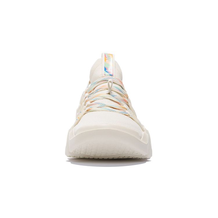 Li Ning Huanci цельнокроеные тканые амортизирующие нескользящие износостойкие дышащие повседневные туфли с низким верхом мужские повседневные туфли белого цвета AZGS031-3