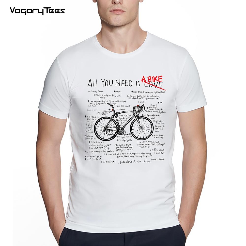 Bicycles MTB Print T Shirt Summer Men T-shirt Downhill Biking Print Casual Heartbeat Stimulation Exercise Male Harajuku Tshirt