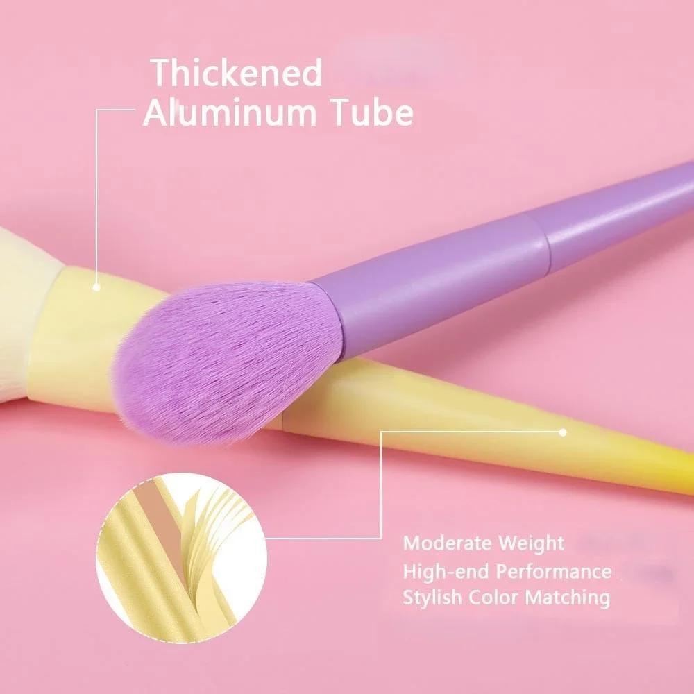 17 шт. профессиональный набор кистей для макияжа, многоцветная основа, консилер, тени для век, пудра, румяна, кисти для растушевки, инструмент для макияжа красоты