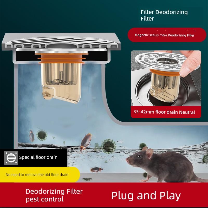 Floor Drain Deodorant Device Bathroom Sewer Anti-Odor Universal Inner Core Toilet Bathroom Insect-Proof Filter Cover Seal