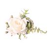 Artifical Groom Boutonniere Flowers Silk Roses Flower Corsage Elegant Wrist Corsage  for Mensuit