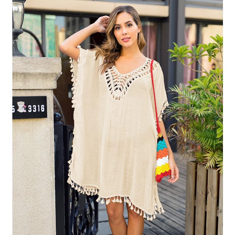 Женские накидки больших размеров, сексуальное платье с открытой спиной и бахромой, свободное платье с разрезом, солнцезащитный крем, пляжный купальник, накидки