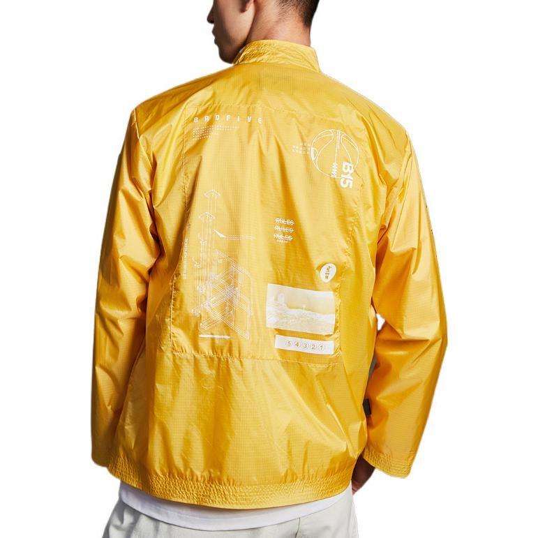 Li-Ning BADFIVE Basketball Series Cardigan Loose Jacket 'Yellow' Men's AJDQ145-2