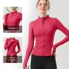 Куртка для йоги Lulu Slim Fit - Женская куртка с длинным рукавом, воротником-стойкой и молнией, верхняя одежда для пилатеса и фитнеса, Осень/Зима.