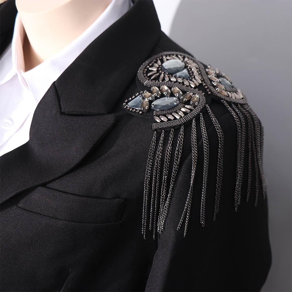 Brooch Shoulder Board Rhinestone Shoulder Flash Jewelry Fringe Shoulder Mark  Party