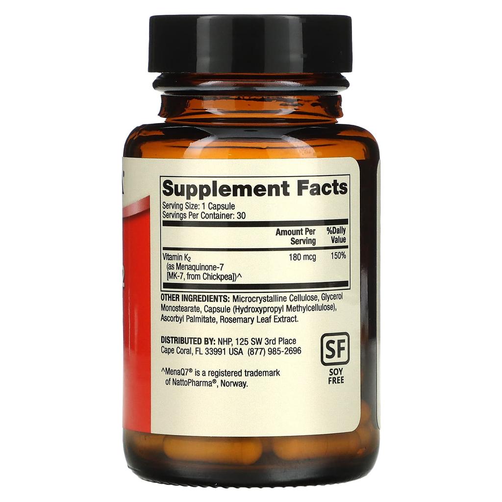Dr. Mercola Витамин K2, 180 мкг, 30 капсул