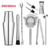 UPORS Stainless Steel Cocktail Shaker Mixer Wine Martini Boston Shaker For Bartender Drink Party Bar Tools 550ML/750ML