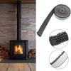 Black Flat Stove Rope Self Adhesive Chimney Door Sealing Cord Stove Heating Fireplaces Part