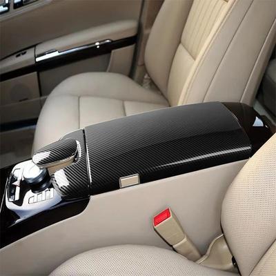 Для Mercedes Benz S-Class W221 аксессуары из углеродного волокна центральная консоль органайзер подлокотник защитная декоративная накладка наклейка