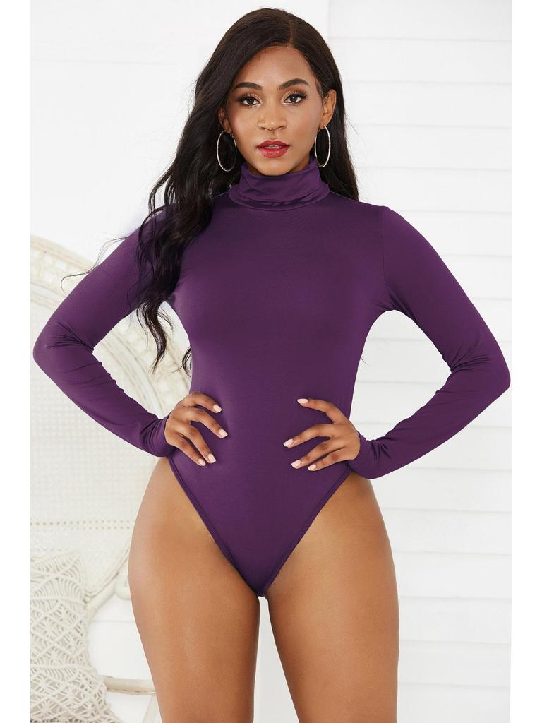 Women's Sexy Long Sleeve Turtleneck Slim Fit Jumpsuit - 12 Colors Winterwear