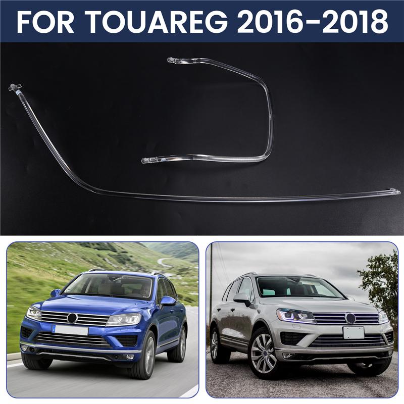 Светодиодная полоса Дневные ходовые огни для фар автомобиля Для VW Touareg 2016-2018 Аксессуары для фар
