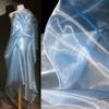 Глянцевая Кристальная Органза Ткань для DIY Жидкий Блеск Блестящая Сетчатая Ткань Полупрозрачная Мягкая Драпирующаяся Ткань для Штор