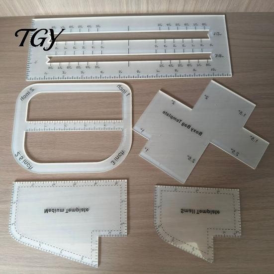 Sewing Accessories for Handicrafts Clear Acrylic Ruler Set, Curve Templates And Precision Cutting Guides DIY Bag Tool, Handbag Making Fabric Crafting
