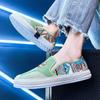 Summer Men Canvas Shoes Ice Silk Mesh Shoe Lazy Shoe Casual Shoes Slip-on Hemp Shoes Graffiti Espadrilles Men Footwear Flats New