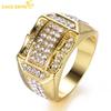 Роскошный медный сплав циркон обручальное кольцо мужчины ювелирные изделия подарок