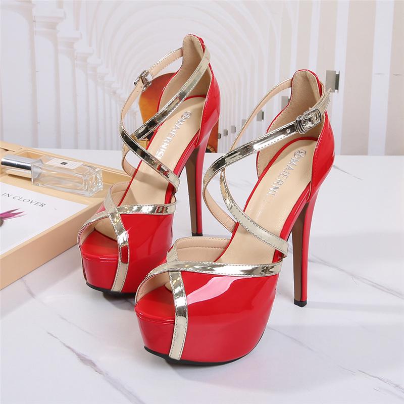 Fashion New Women Summer Thin High Heels Embroidered Peep Toe Gladiator Pumps Office Sandals Party Shoesh65