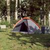 Dome Camping Tent for 2 Persons Gray and Orange Waterproof