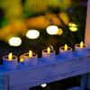 6 шт. светодиодная лампа-свеча на солнечных батареях, водонепроницаемая, ночные светильники, украшение для сада, балкон, декор для Хэллоуина, лампа-свеча для сада