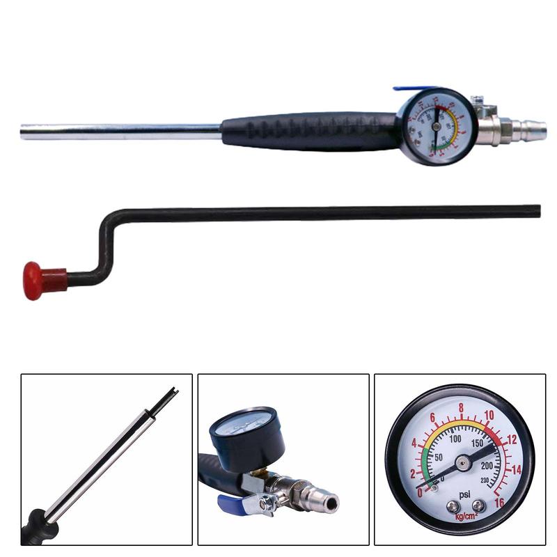 Heavy Duty Truck Tire Inflator Air Chuck with Pressure Gauge Portable Air Compressor for Car SUV RV Automotive