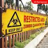Zombie Themed Halloween Warning Sign Hanging Haunted House Decor Party Wall Hanging  For Yard Decor