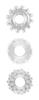 Set of 3 Transparent GEAR UP Flexible Cockrings - GK Power - Flexible Cockrings