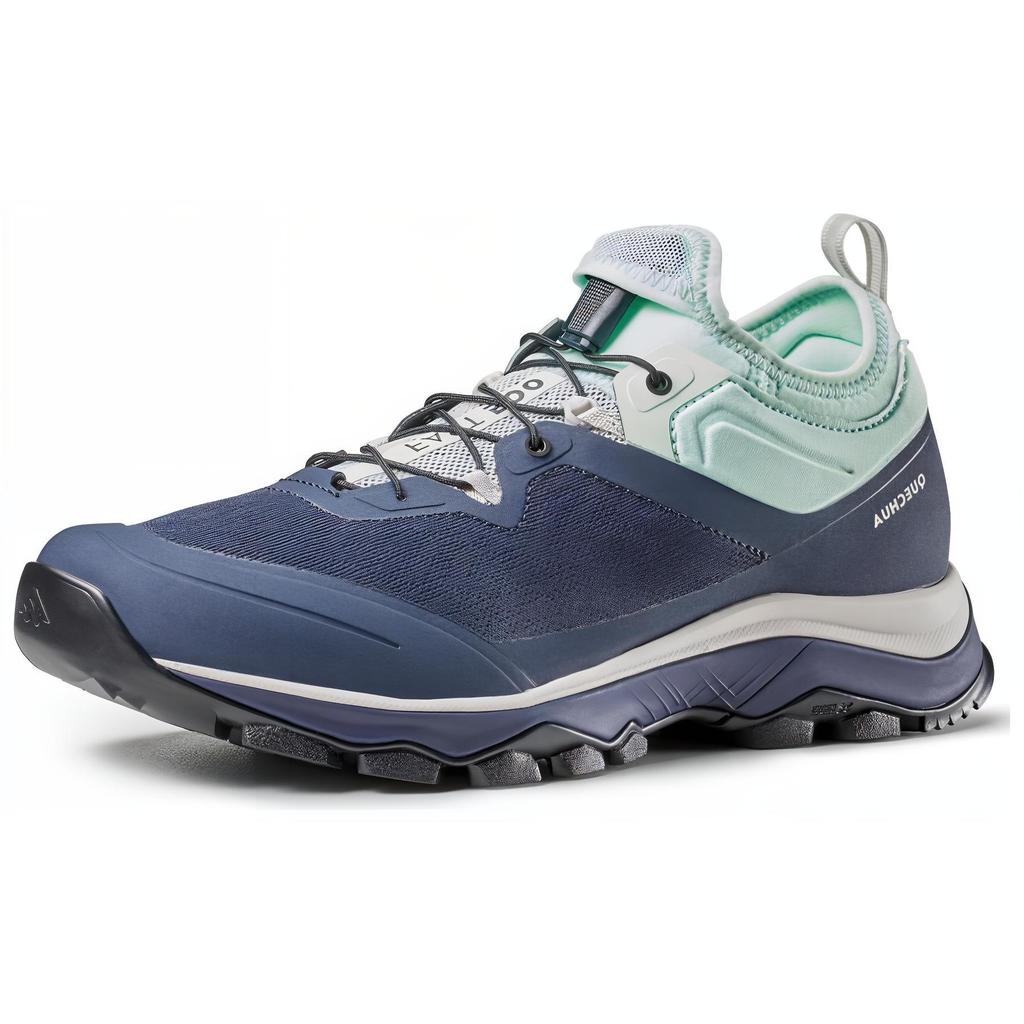 Decathlon Cushioning Wear-Resistant Low-Top Hiking Trekking Shoes Women's Blue Green