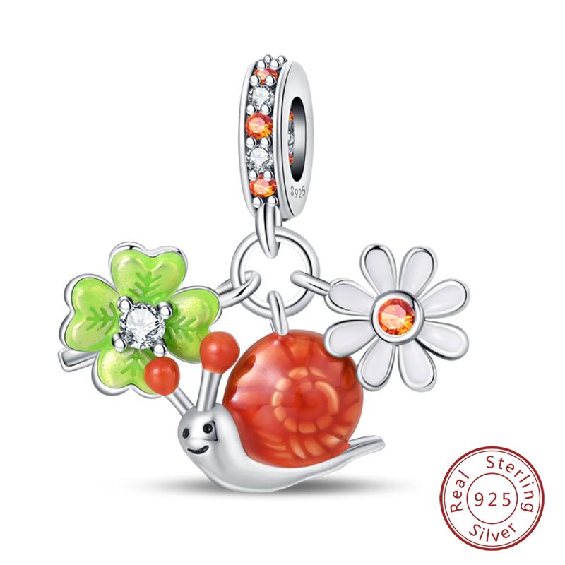 Fit Qikaola Original Bracelet Copper Flower Bird Series Charms Beads For Women Fashion Diy Jewelry Gifts Making